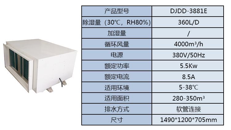 Dongjing suspended ceiling dehumidifier wall mounted concealed swimming pool gym dehumidifier pipeline moisture-proof machine