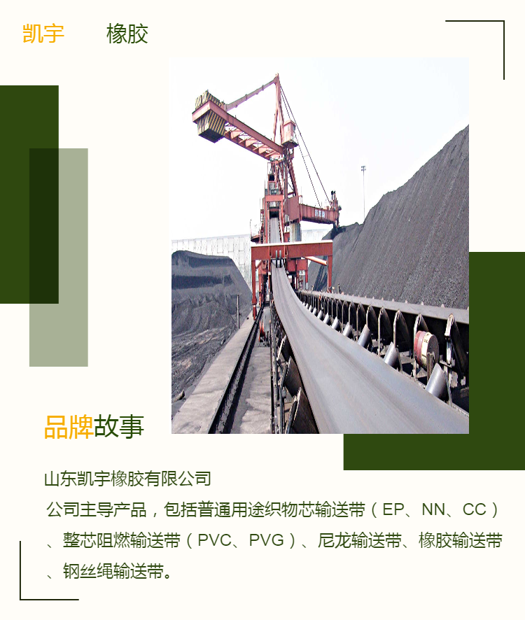 PVC PVG whole core flame-retardant rubber conveyor belt for underground coal mines Conveyor belt