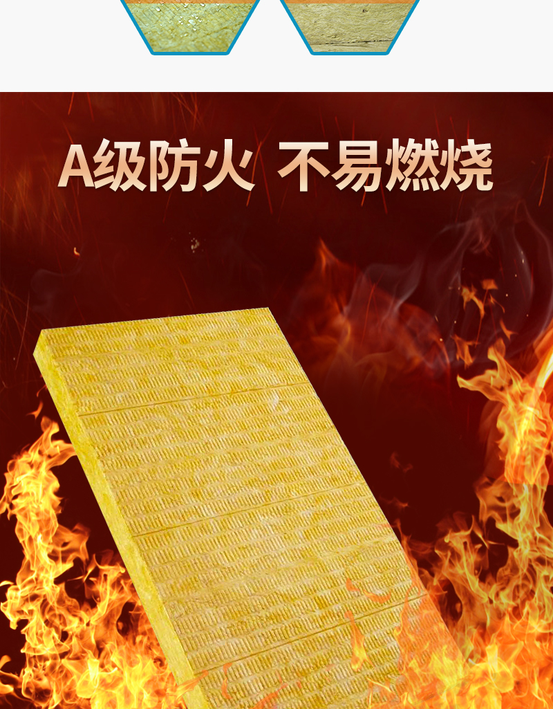 Exterior wall rock wool board A-grade fireproof interface mortar paper rock wool composite board waterproof, soundproof, roof insulation board