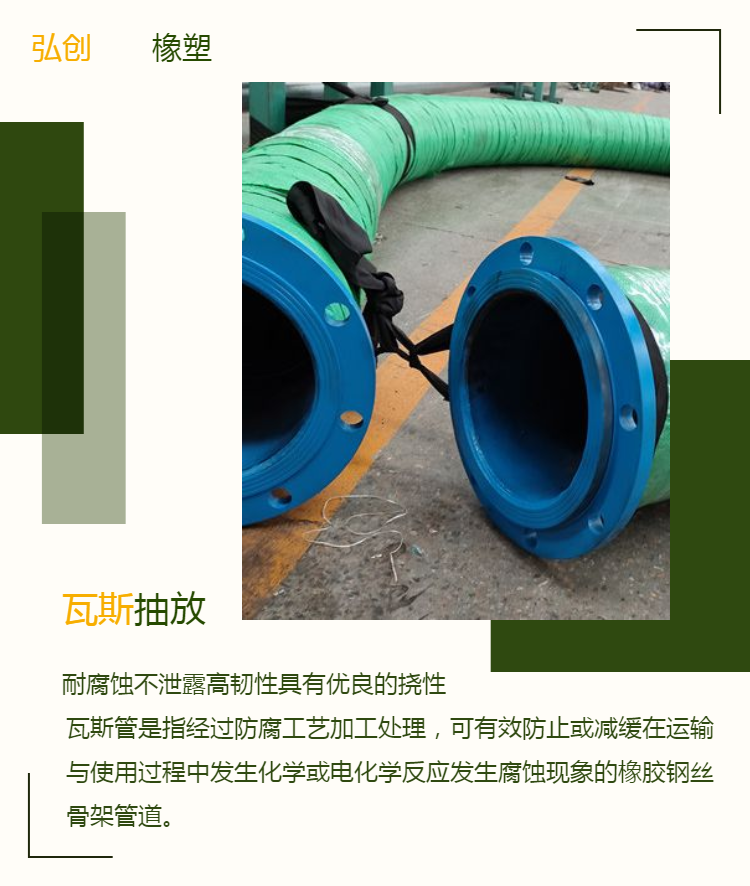 Hongchuang Coal Hydraulic Rubber Pipe Gas Drainage Connection Hose Suction and Drainage Hose Buried Suction Pipe Gas Pipe