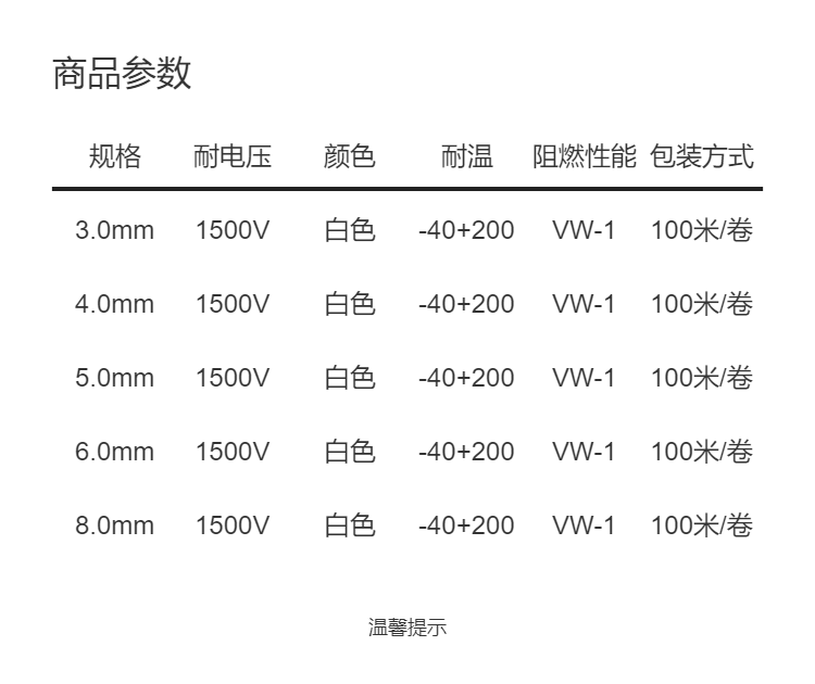 Electrical material FSG-15 silicone resin glass fiber sleeve, temperature resistant silicone tube, fireproof self-extinguishing tube, fiber through