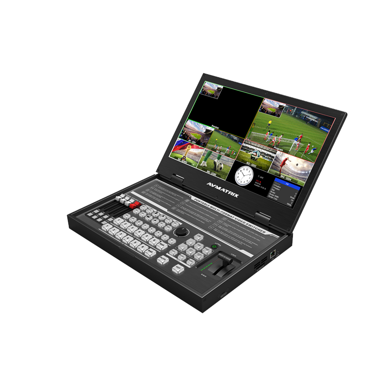 迈拓斯AVMATRIX6通道SDI/HDMI直播导播15.6英寸切换台 PVS0615U录
