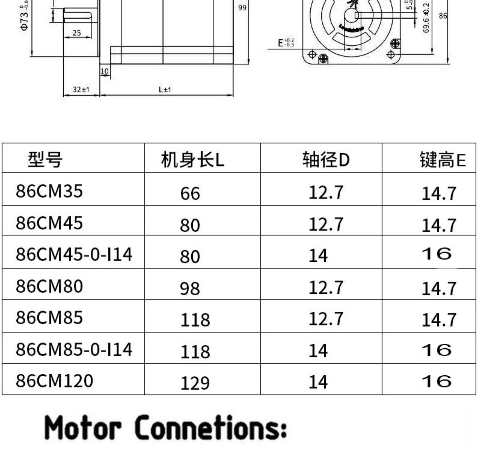 雷赛86步进电机86CM45 86CM80 86CM85 86CM120两相步进驱动器套装 产品关键词:86两相步进电机;步进驱动器外形;86 ...