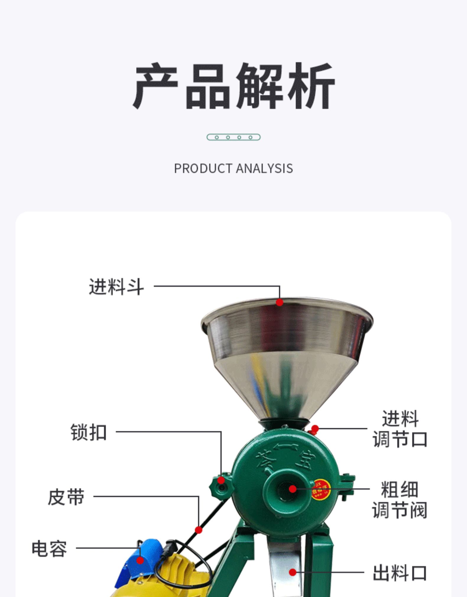 干湿两用磨粉磨浆机 小型磨面机价格 价格：2980元台