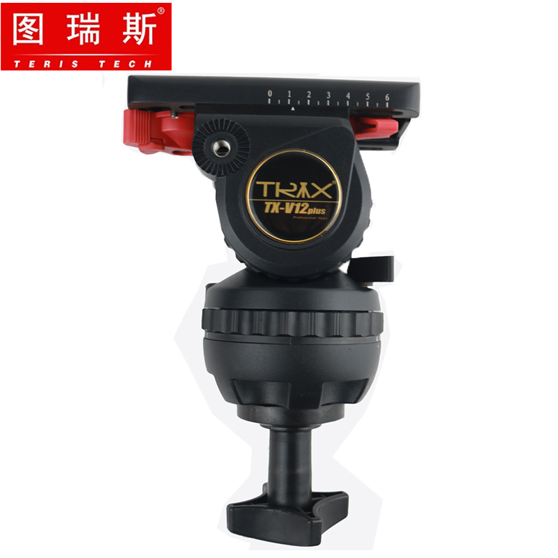 图瑞斯V12液压摄像云台 100mm碗口三脚架承重20kg及以上