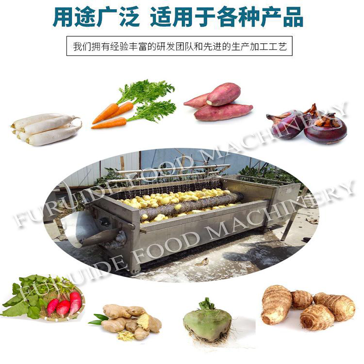 Dongdu Large Green Vegetable Processing Equipment Vegetable Cleaning Machine Stainless Steel Bubble Cleaning Equipment