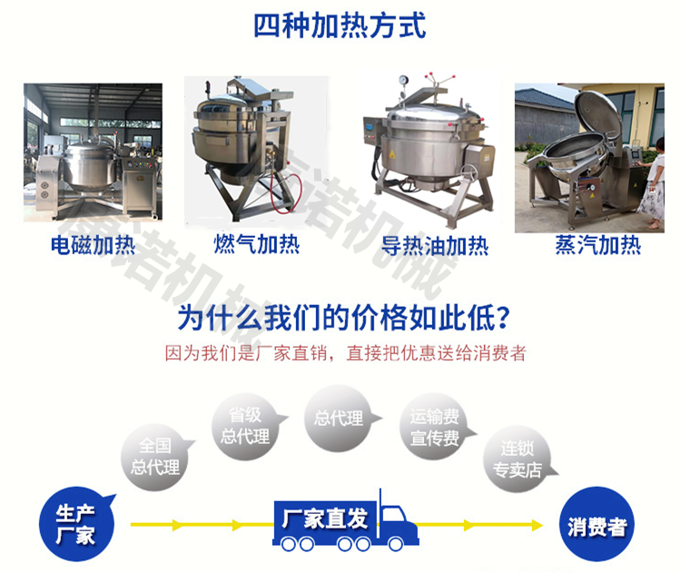 Gas high-pressure boiler, large tilting commercial pressure boiler, 400-liter, easy to operate Kono Machinery