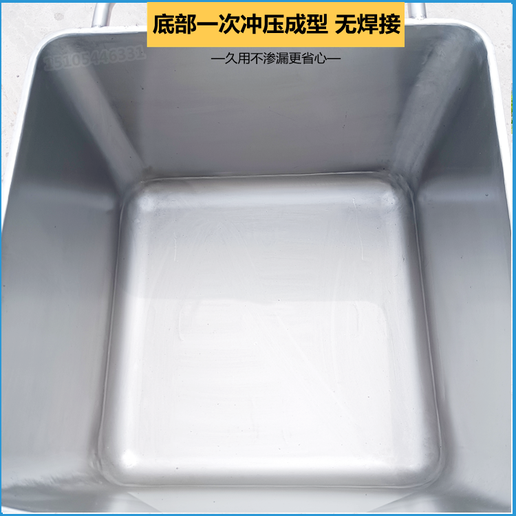 Kangnuo stainless steel 200-liter material truck with rounded meat bucket, with hanging ears, can be equipped with a feeding machine