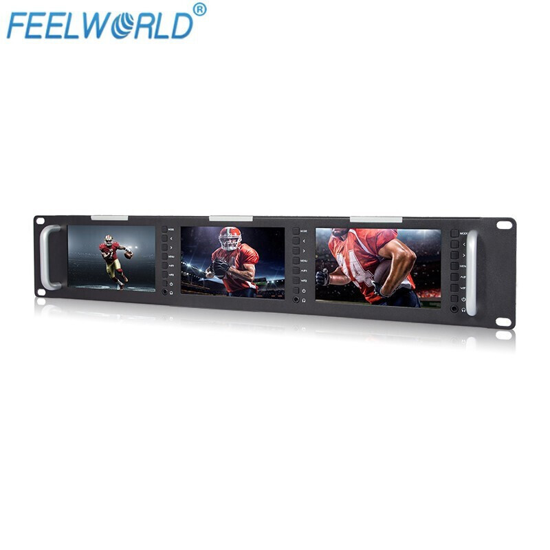 富威德（FEELWORLD） T51 三联5英寸机柜式视频监视器 SDI/ HDMI/