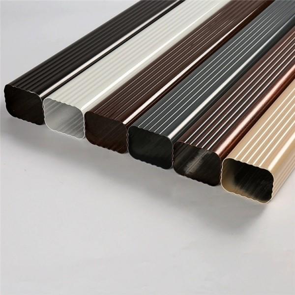 Supply aluminum alloy rainwater pipes, color aluminum downpipes, metal square drainage pipes, color options