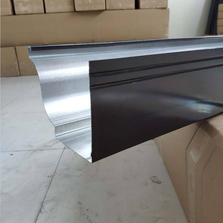 Ruijing Villa's exterior wall metal finished eaves gutter color aluminum eaves gutter aluminum alloy gutter square rainwater pipe down pipe