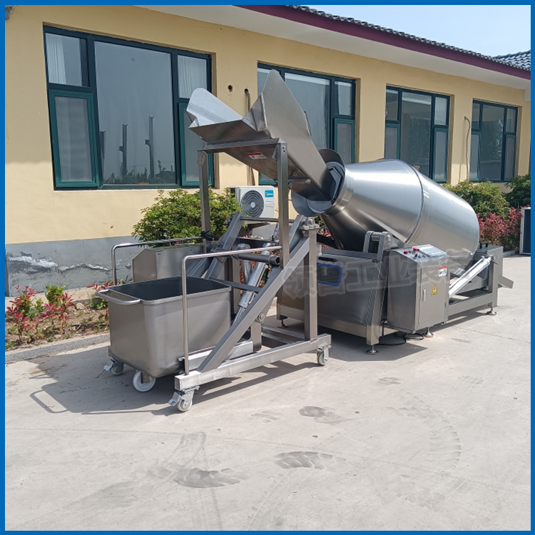 Vacuum rolling and kneading machine for meat products, 800-liter variable frequency speed regulation, fully automatic vacuum pickling machine, manufactured by Kangnuo