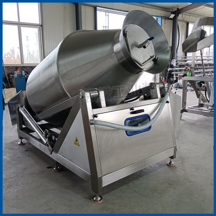 Vacuum rolling and kneading machine for meat products, 800-liter variable frequency speed regulation, fully automatic vacuum pickling machine, manufactured by Kangnuo