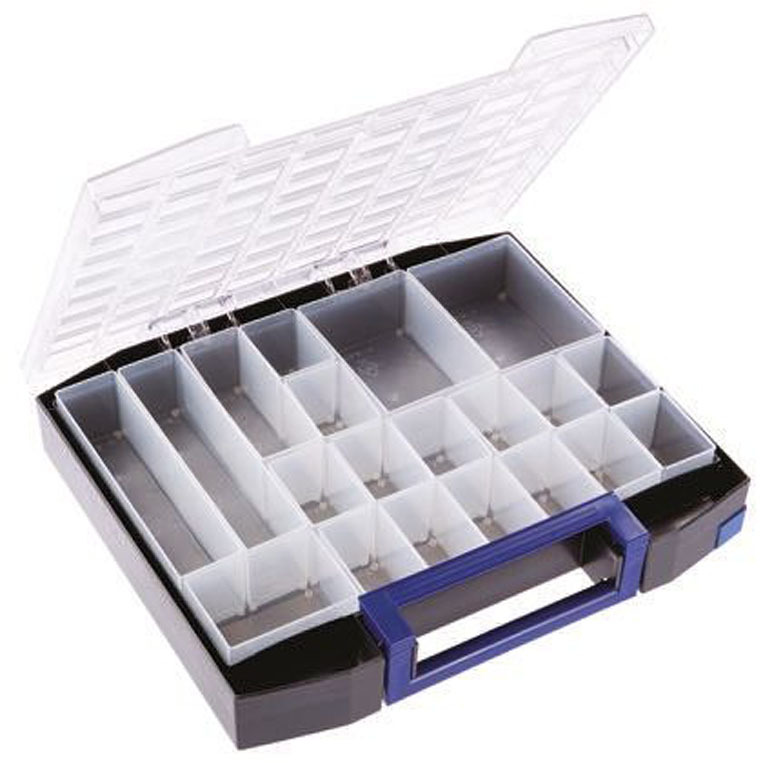 Raaco 134989 parts box with 20 compartments, 78mm x 401mm x 465mm