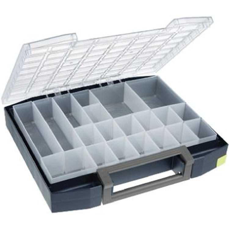 Raaco 134989 parts box with 20 compartments, 78mm x 401mm x 465mm