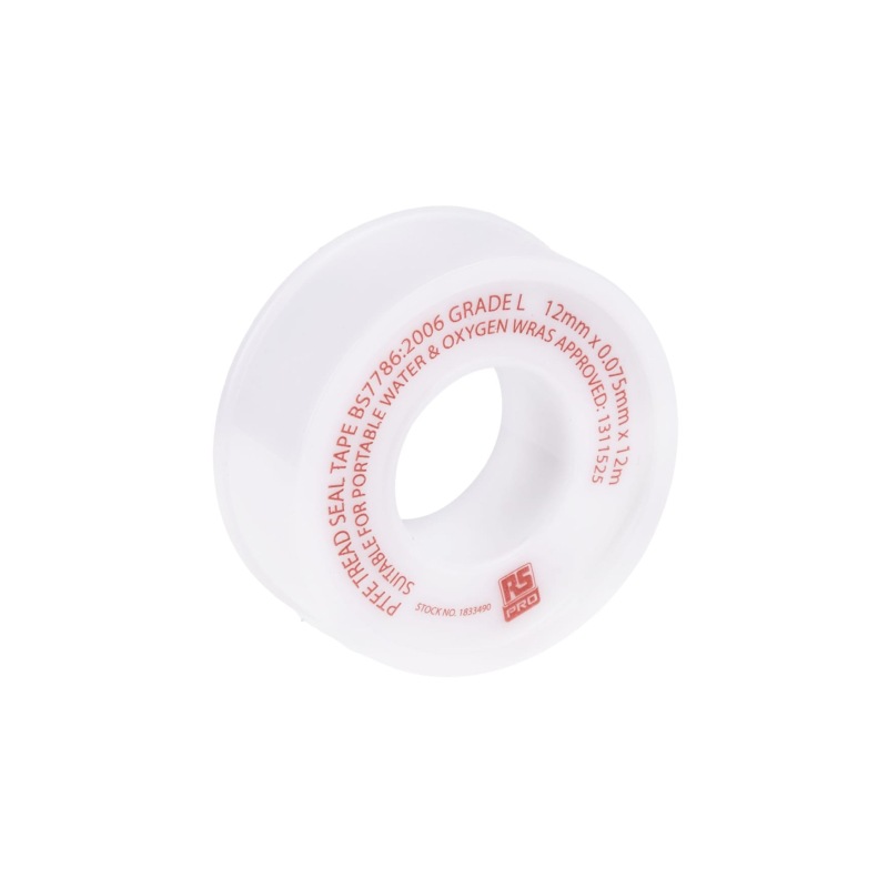 183-3490 RS PRO raw material tape, width 12mm PTFE thread sealing tape