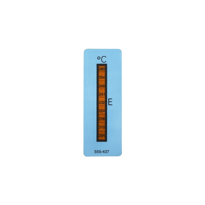 RS PRO 555-437 irreversible sensitive temperature label 204-260? C. 18x51mm, Grade 8