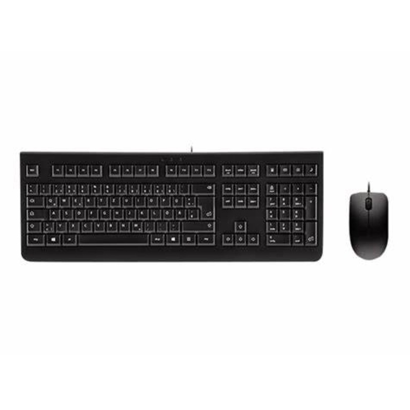 Cherry JD-0800FR-2 black USB wired keyboard and mouse kit, 105 keys