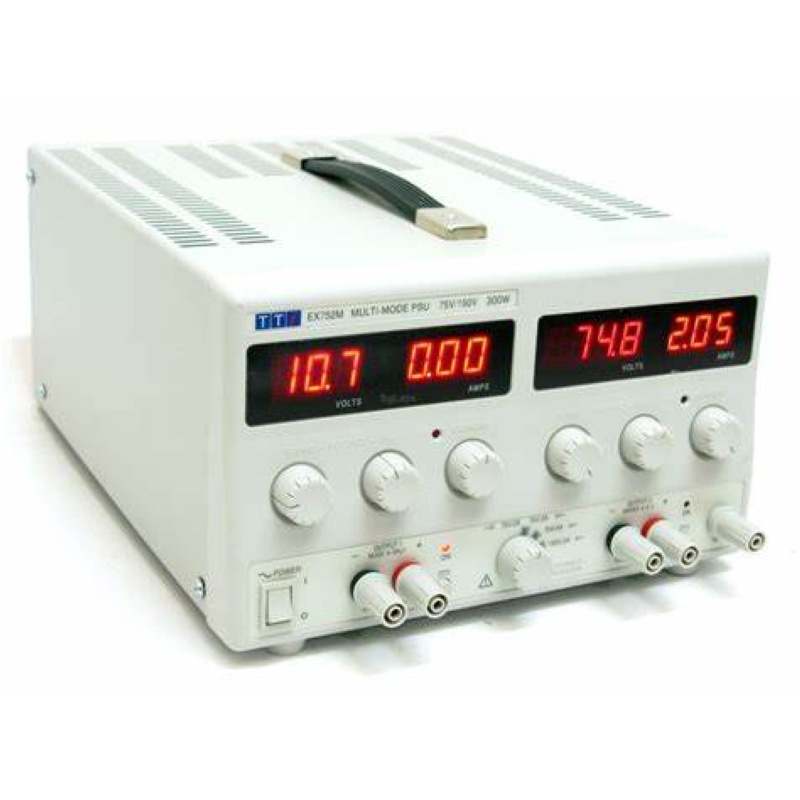 Aim-TTI EX752M digital DC power supply, output 0-75V, 2A4 A, 300W