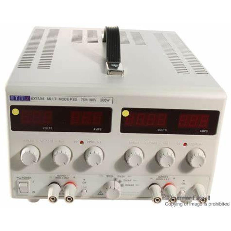 Aim-TTI EX752M digital DC power supply, output 0-75V, 2A4 A, 300W