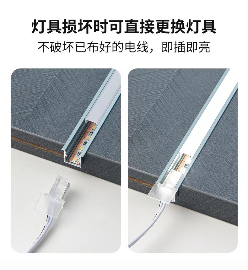 Welding free cabinet light, cabinet light, LED aluminum groove shell, light strip 10mm * 10mm