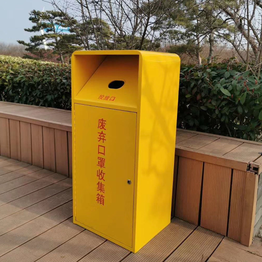 机场医院口罩回收箱公共场所废弃口罩桶方形室内口罩回收箱