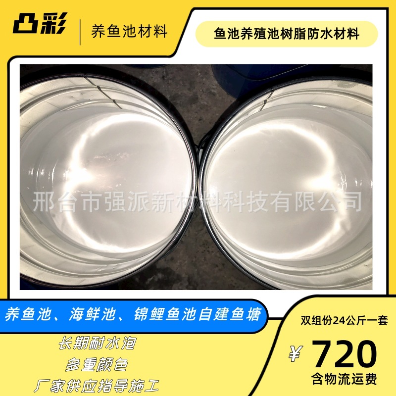 Colorful fish pond paint, koi fish pond white waterproof paint, aquaculture pond paint, epoxy resin fish pond white waterproof paint