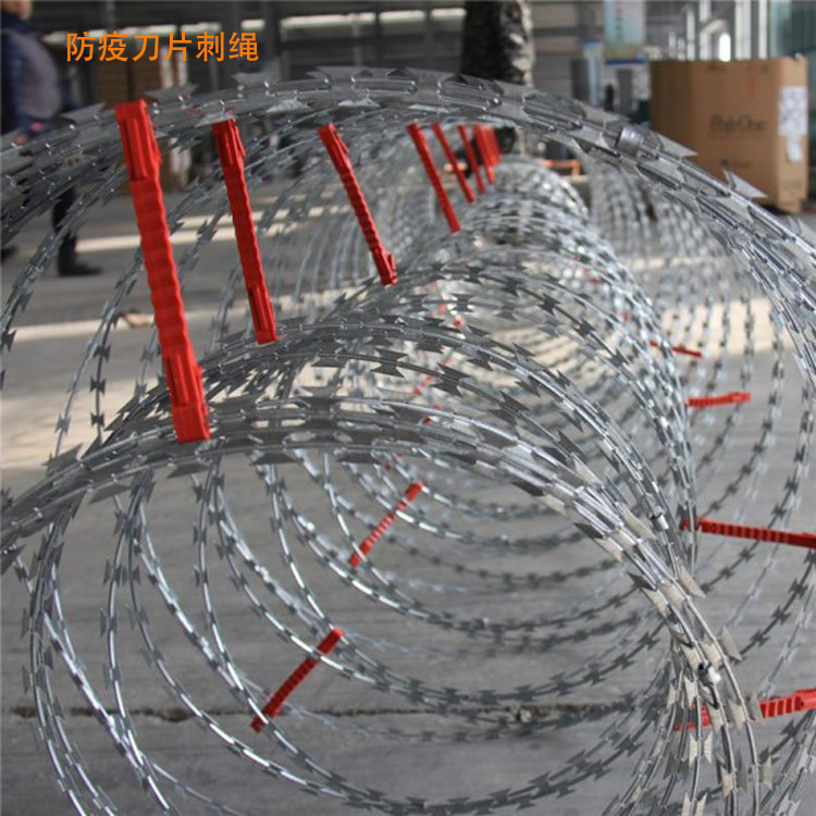 Burglar proof iron thistle, hot-dip galvanized blade, thorn rope fence, fence A, anti climbing thorn rope, rolling cage factory