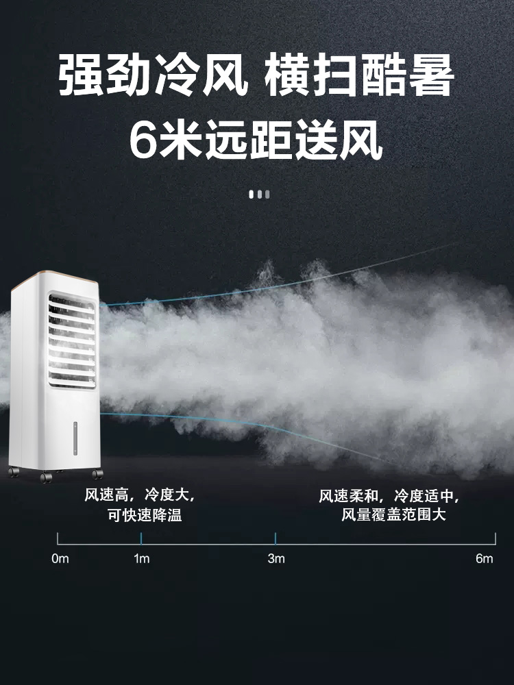 美的空调扇制冷家用冷风机小型冷风扇水空调移动非静音电风扇冷气