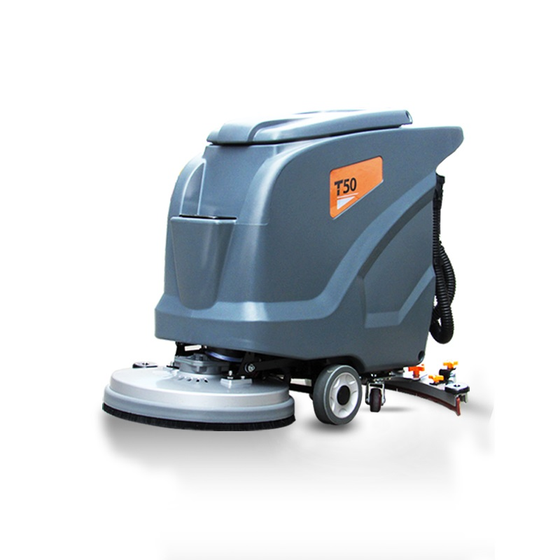 意高工厂洗地机工业车间商场商用洗地车拖地扫地手推式吸拖一体