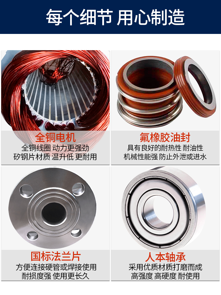 304不锈钢管道离心泵工业防爆立式循环管道泵380v耐腐蚀大型水泵