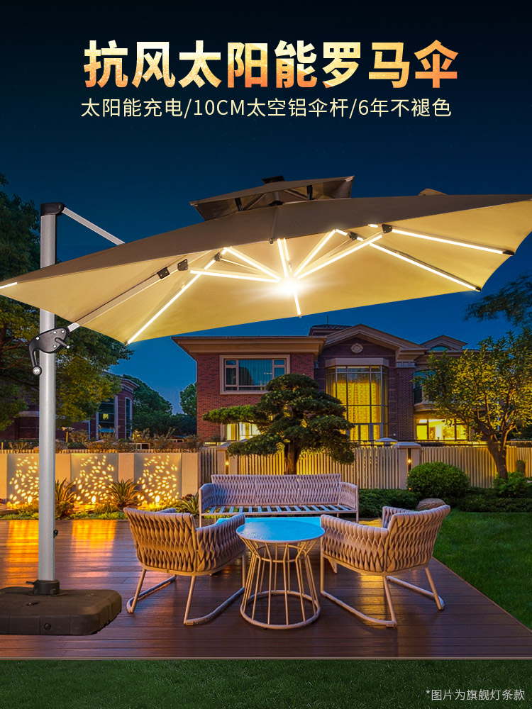 藤朝户外遮阳伞庭院伞大太阳伞商用摆摊室外罗马伞花园别墅户外伞