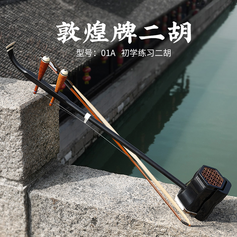 上海敦煌牌二胡乐器01A初学02A入门考级演奏04A104B铜轴红木胡琴
