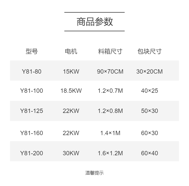 Drink can color steel tile press for scrap iron recovery horizontal aluminum alloy metal packer