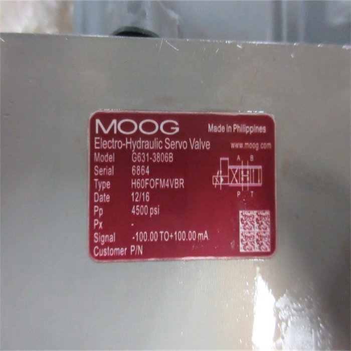 优势供应G631-3806B原装穆格MOOG伺服阀现货出售