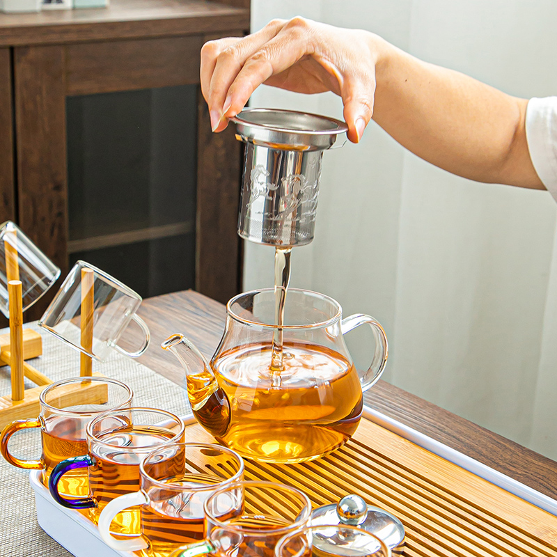 耐热耐高温玻璃茶具套装家用茶杯办公室功夫茶具泡茶壶简约小茶台