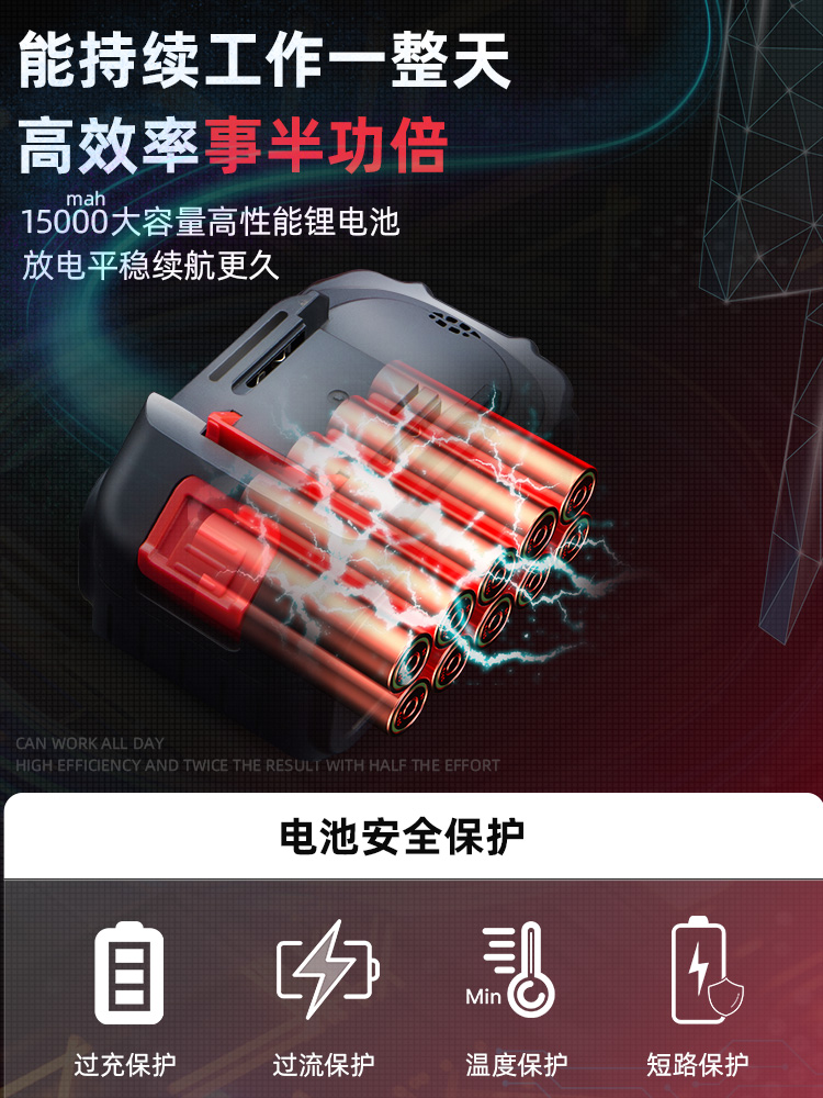 电动绿篱机剪茶树茶叶树枝割草机锂电园林绿化篱笆剪充电式修剪机