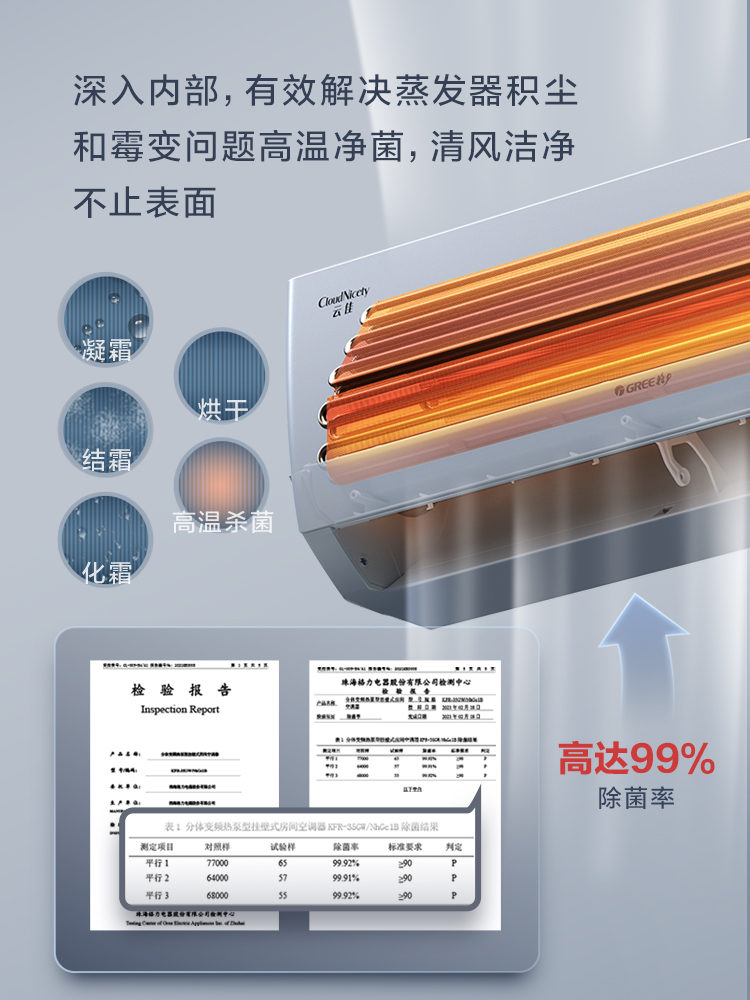 【Gree/格力官方】新一级能效变频冷暖家用1.5匹空调热销挂机云佳