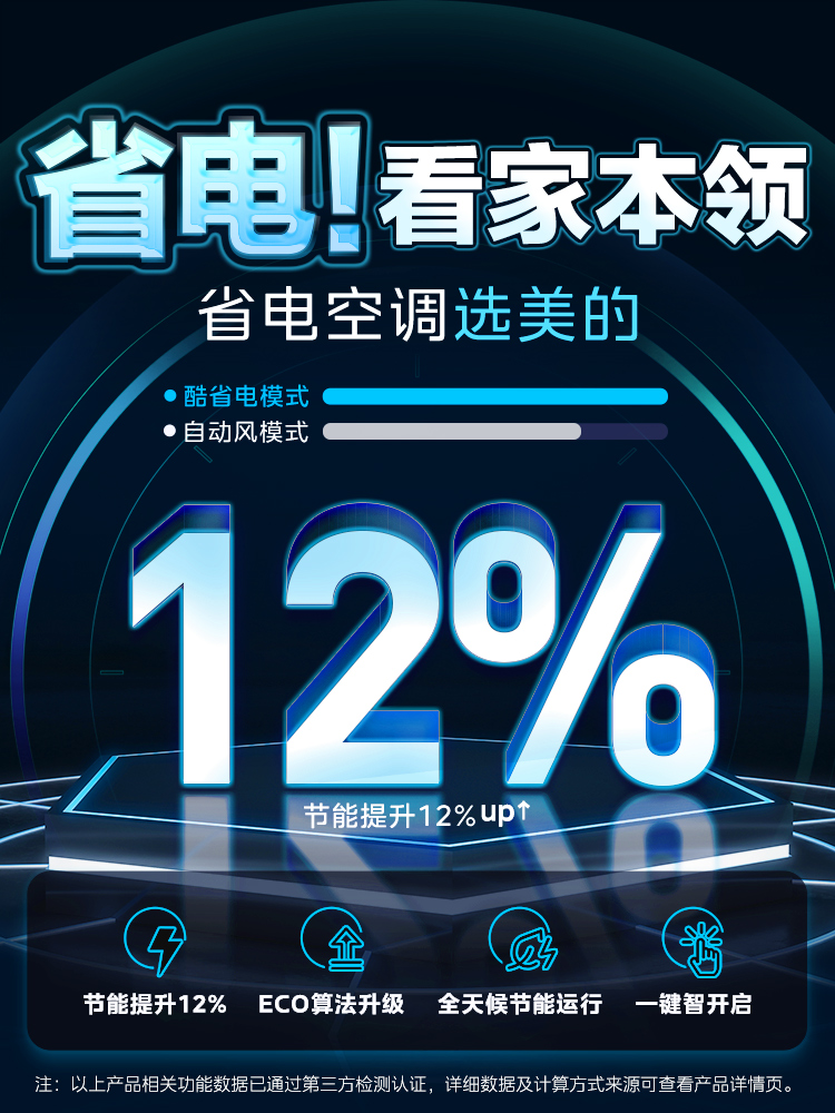 美的酷省电空调立式一级能效3匹客厅落地式智能家用除湿柜机KS1-1