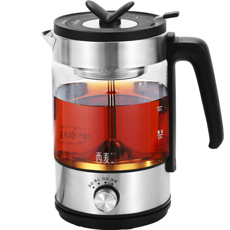 西麦黑茶煮茶器办公室小型多功能蒸汽喷淋式迷你养生电茶炉煮茶壶