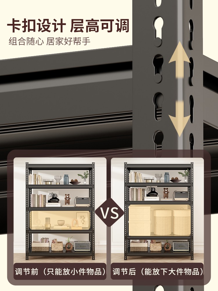 仓库货架置物架多层落地家用超市铁架子阳台储物架角钢仓储展示架