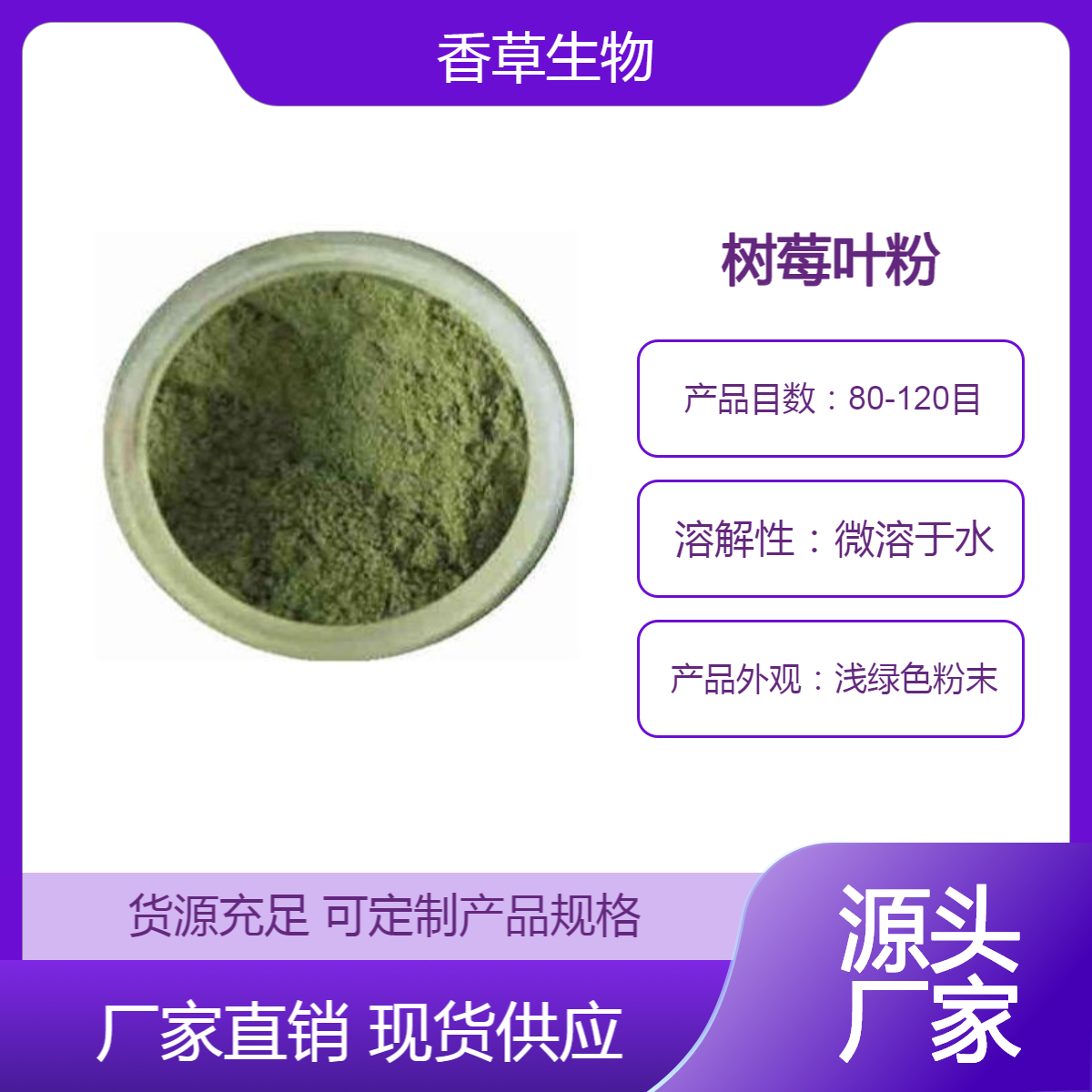 树莓叶粉 80目 绿色粉末 树莓叶浓缩粉 供应覆盆子叶茶粉