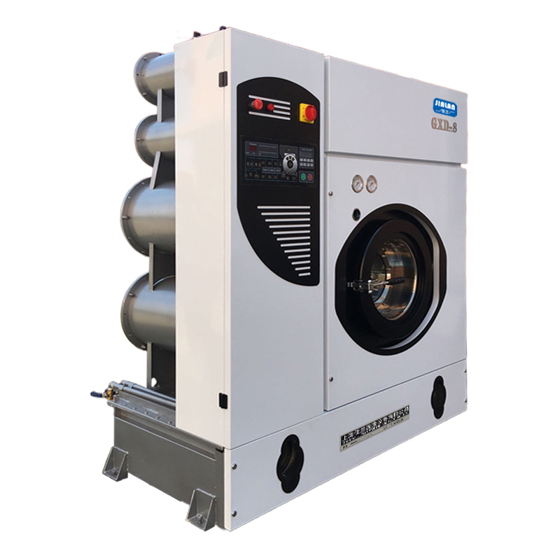 Dual cylinder four filter activated carbon suction with refrigeration compressor for drying and recycling, multi solvent dream hydrocarbon dry cleaning machine