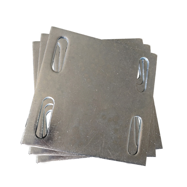 Weize pre embedded steel plate, galvanized iron plate, curtain wall engineering, steel structure connectors 6-10mm, embedded plate after installation