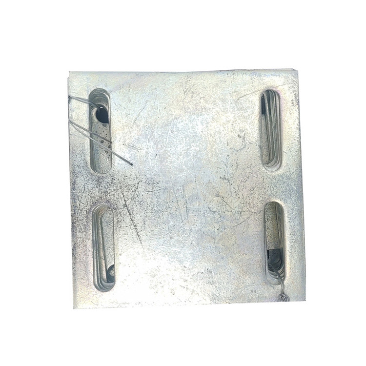 Weize pre embedded steel plate, galvanized iron plate, curtain wall engineering, steel structure connectors 6-10mm, embedded plate after installation