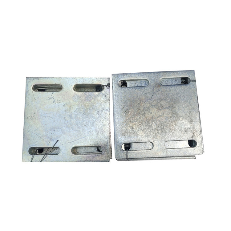 Weize pre embedded steel plate, galvanized iron plate, curtain wall engineering, steel structure connectors 6-10mm, embedded plate after installation