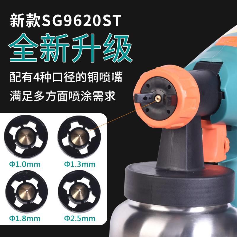 小型电动用喷枪油漆乳胶漆涂喷料工漆枪喷漆机SG9619喷抢喷涂机家