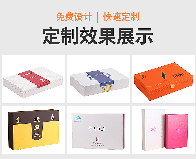 Customized cosmetic packaging box, health preserving essential oil PU leather box cover, portable flip gift box, Yongyue packaging