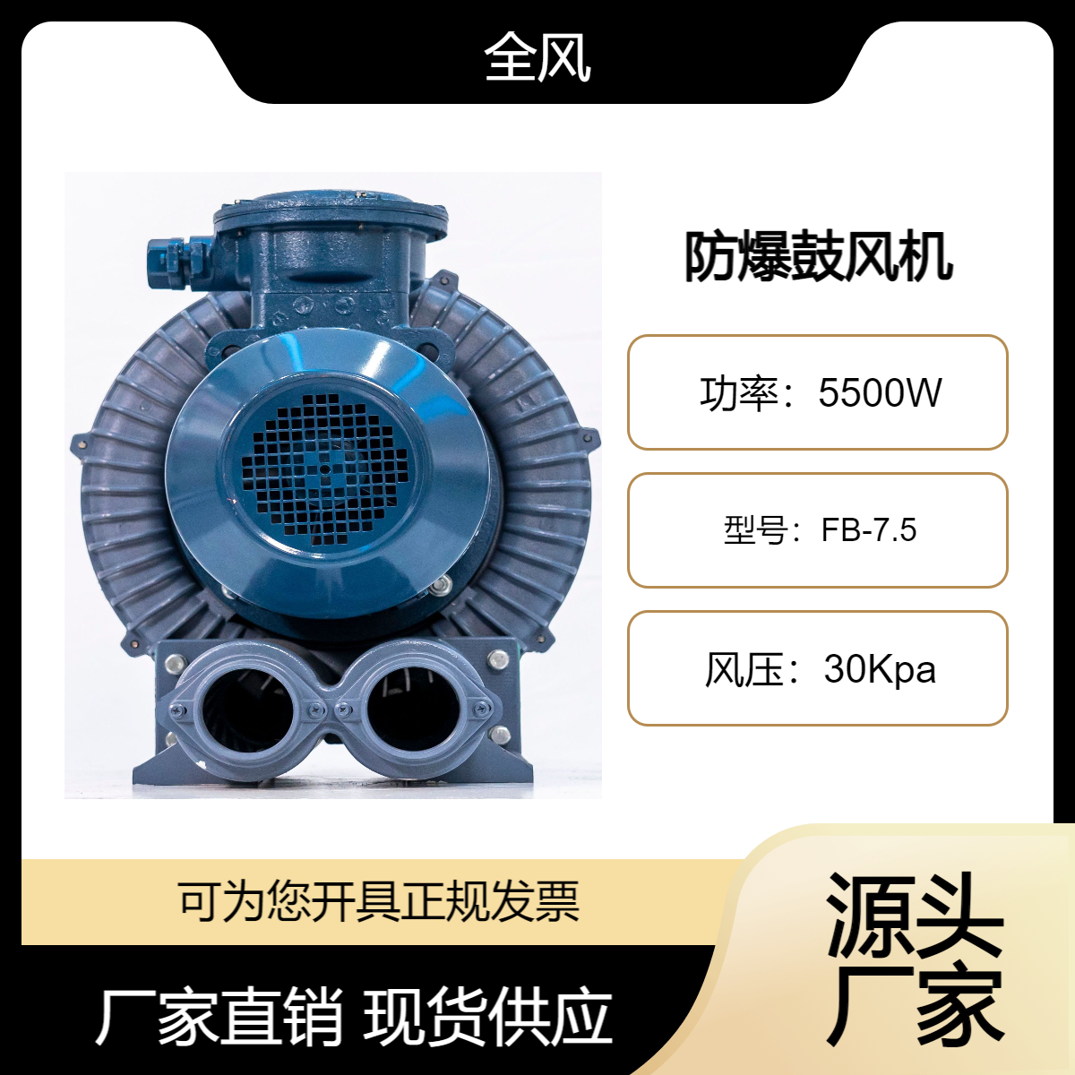 防爆高压鼓风机 工业抽送旋涡式环形风机 吸吹两用输送风机DIIBT4