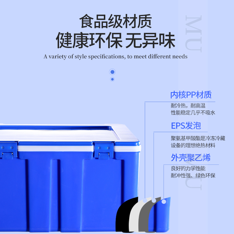 60L保温冷藏箱商用食品馒头米饭外卖送餐大号摆摊车载塑料冰包
